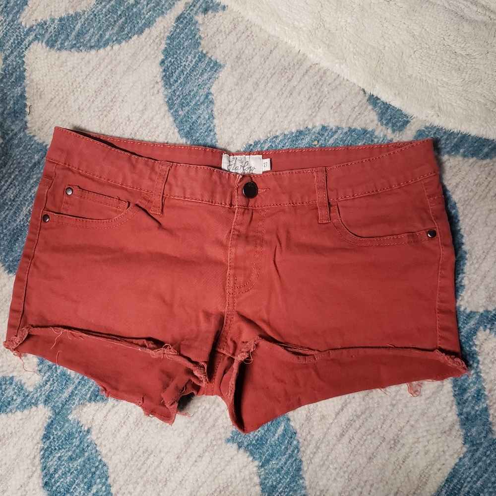 Harlow Short Shorts, Rust Red Color